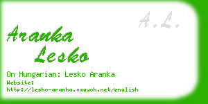 aranka lesko business card